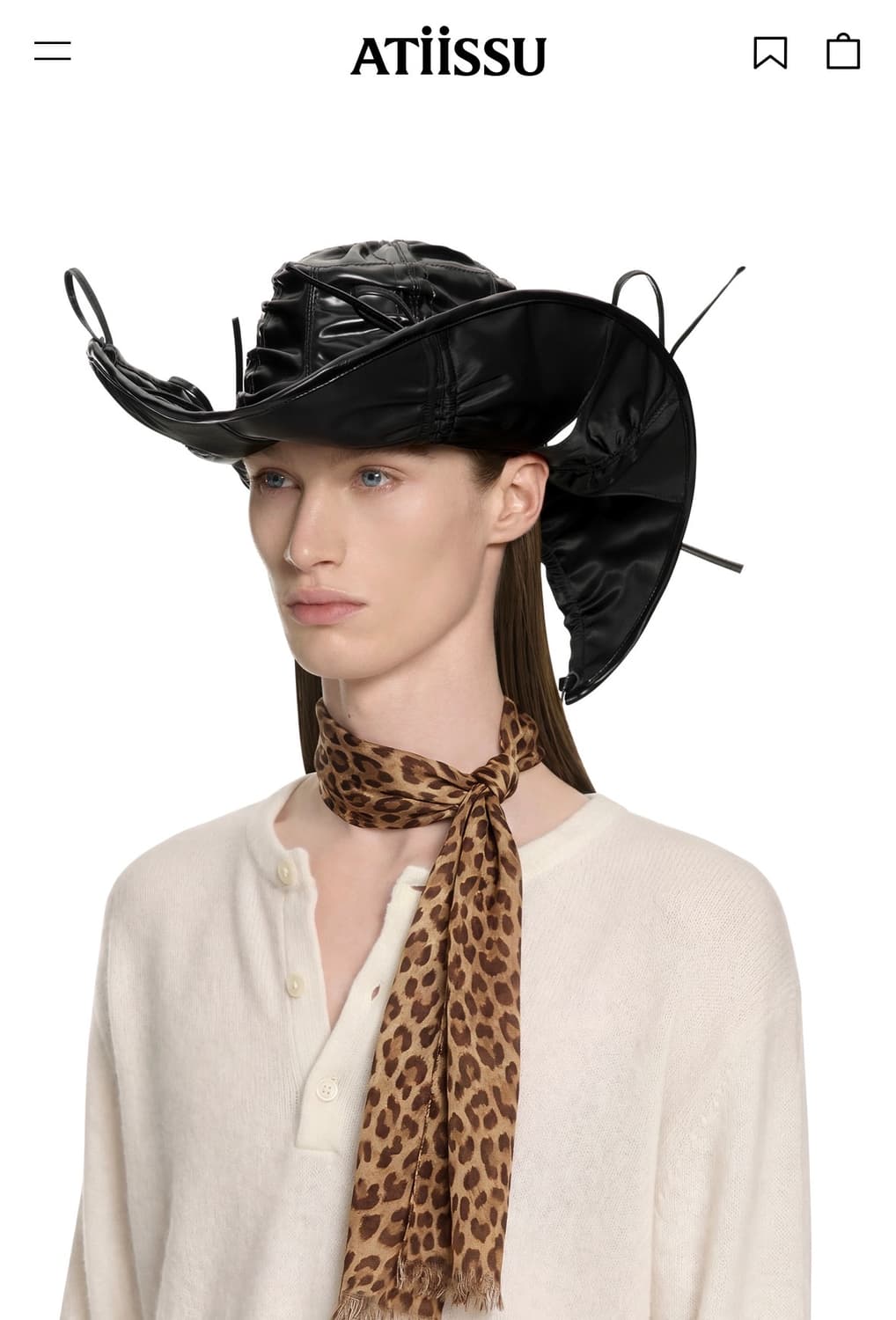 ATiiSSU SLIN Cowboy Hat / Black🤠 상품이미지1