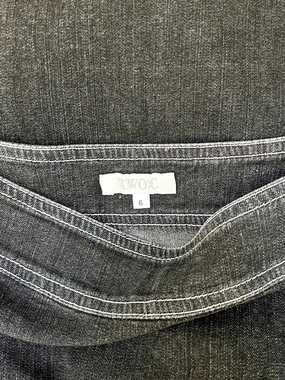 TWO:C 스티치 데님 스커트 상품이미지3