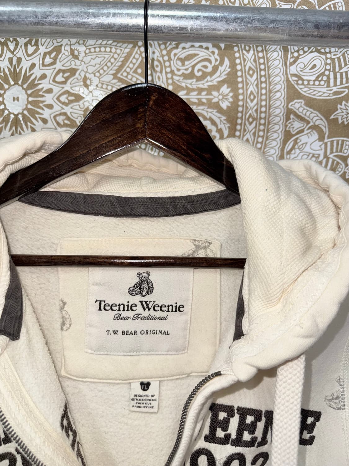 티니위니 빈티지 곰돌이 프린팅 기모 후드집업  상품이미지5