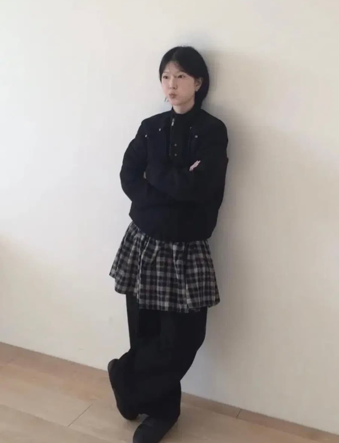 회렌 캐스팅 누빔 점퍼 블랙 웨스턴 자켓  상품이미지2