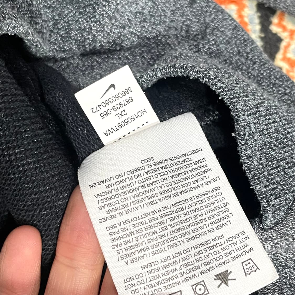 나이키 나무 프린팅 차콜 맨투맨 티셔츠 남성XXL 상품이미지6