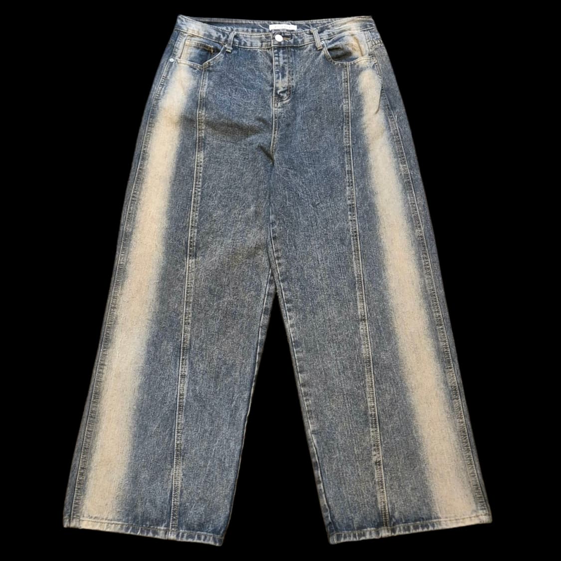 34인치 절개패턴 워싱 와이드데님팬츠  상품이미지1