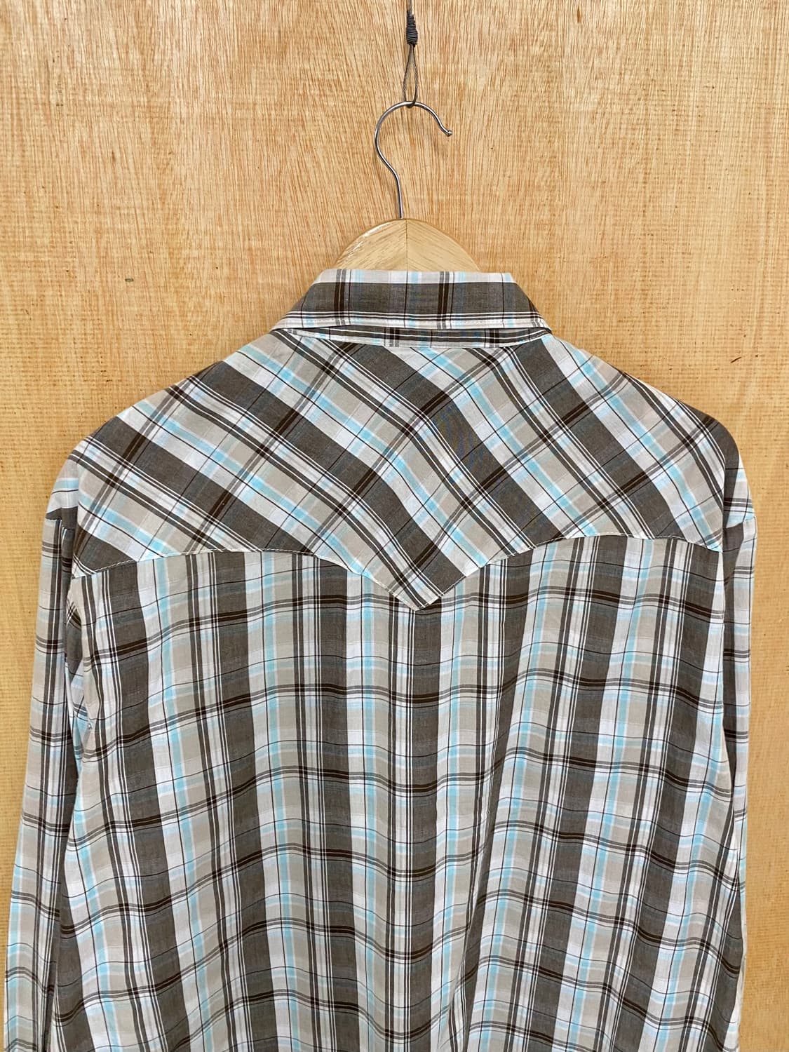 WRANGLER madras check western shirts 랭글러 상품이미지6