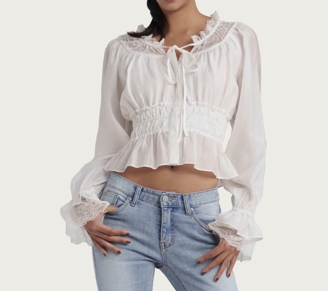 클리시어 디어유 레이스 블라우스 상품이미지2