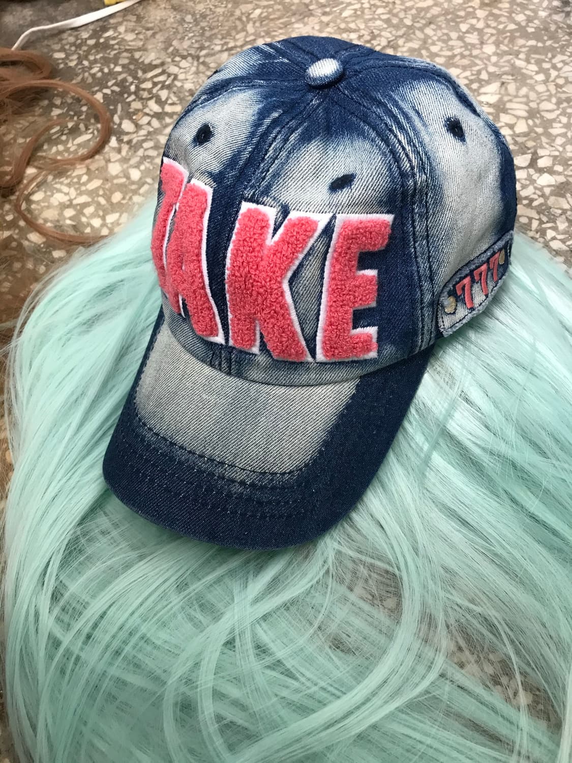 Y2K girl Neon pink Cap  상품이미지1
