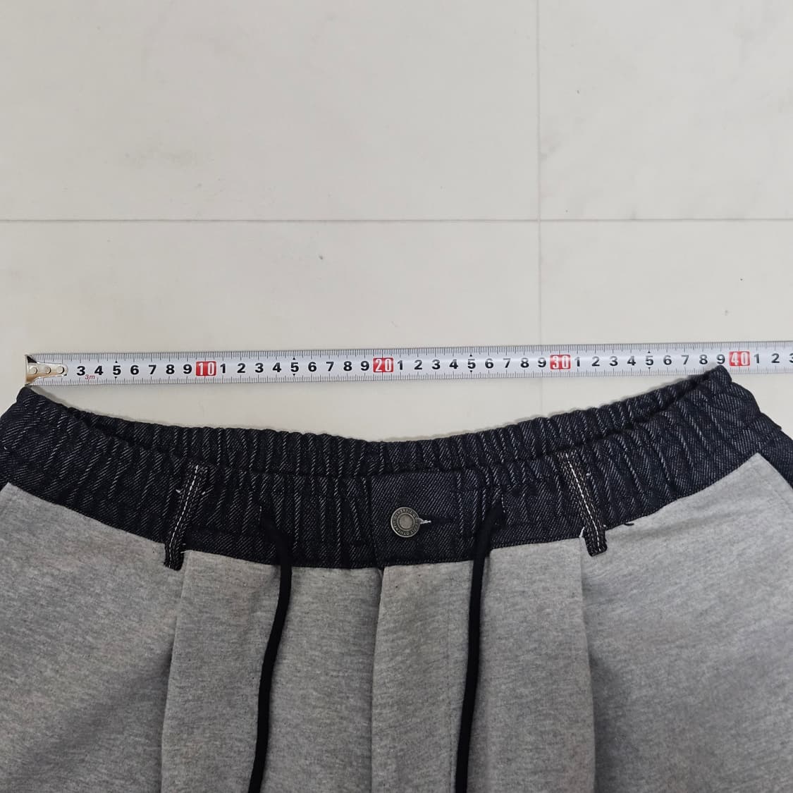 아더피츠 와이드 데님 스웻 배색 조거팬츠 상품이미지5