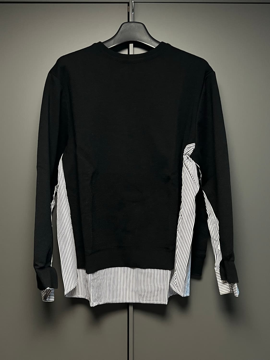 준지 19FW 스트라이프 셔츠 레이어드 니트 S 상품이미지1