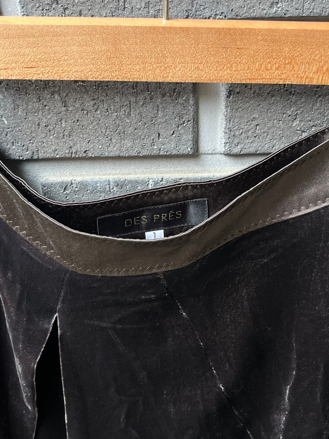 des pres 벨벳 스커트 브라운 상품이미지10