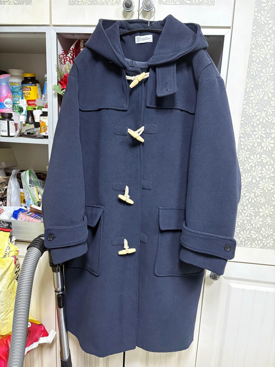 파르티멘토 오버사이즈 더플 롱 코트 네이비L 상품이미지4