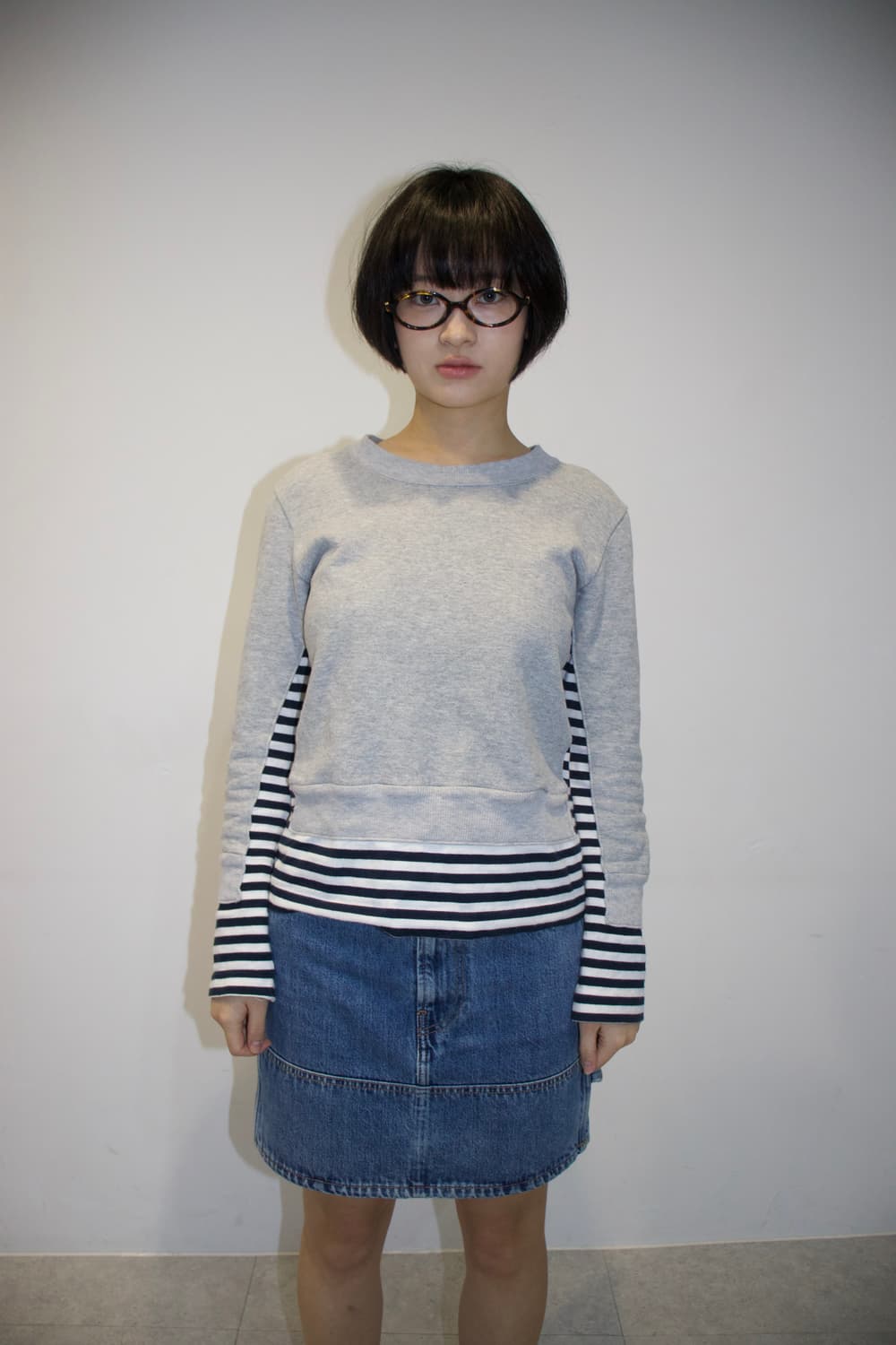 Comme des Garcons stripe mix sweatshirt 상품이미지1