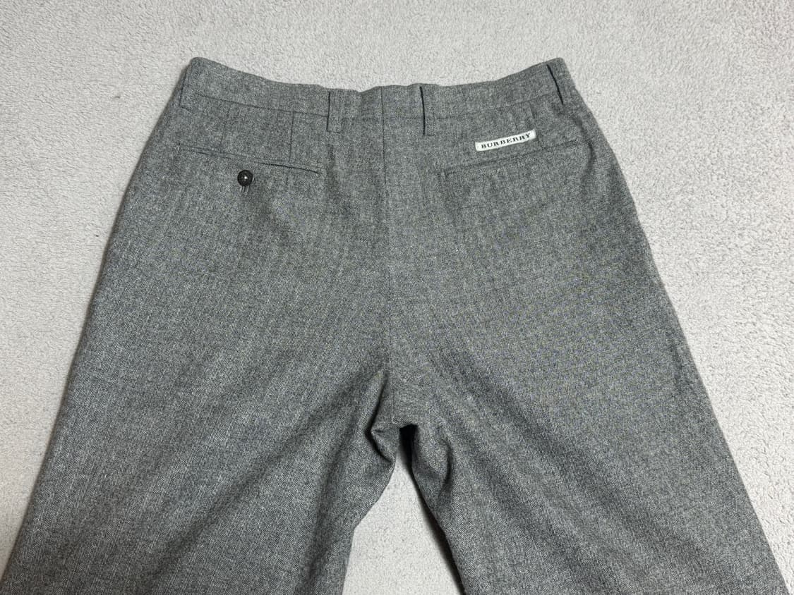 30-31 버버리 헤링본 체크 그레이 울팬츠 상품이미지1