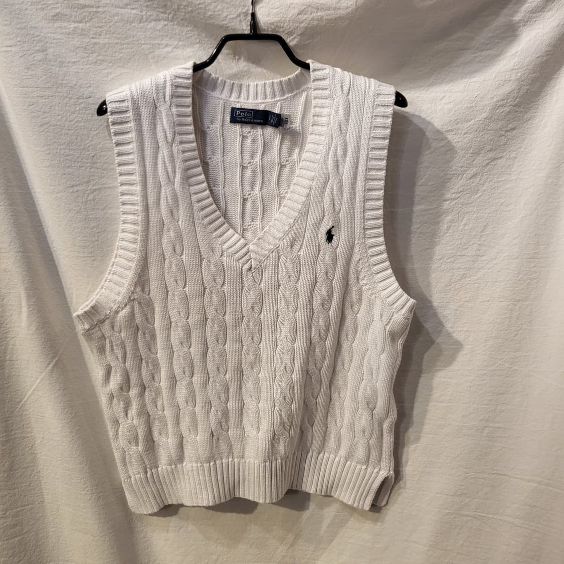 폴로 랄프로렌 케이블 니트 베스트 큐알인증 상품이미지1