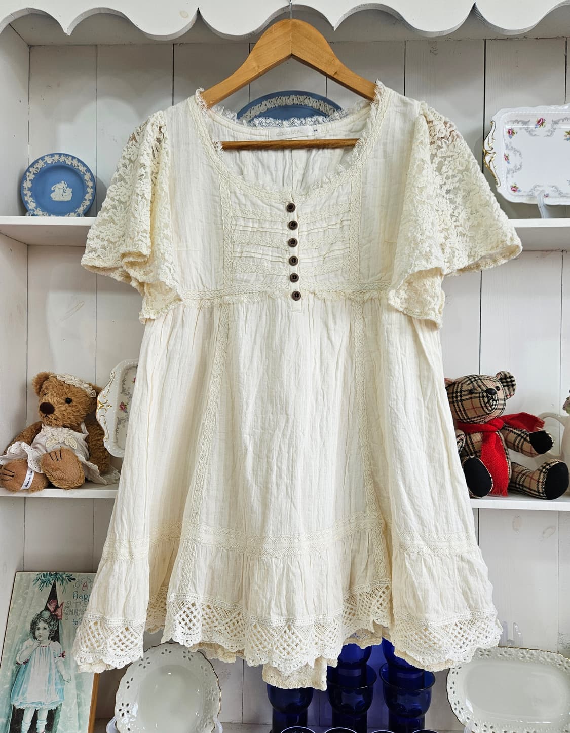 레이스 코튼 원피스 상품이미지1