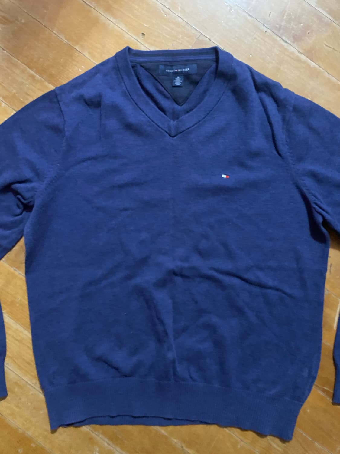 타미힐피거 네이비 코튼 니트 M (100) 상품이미지1