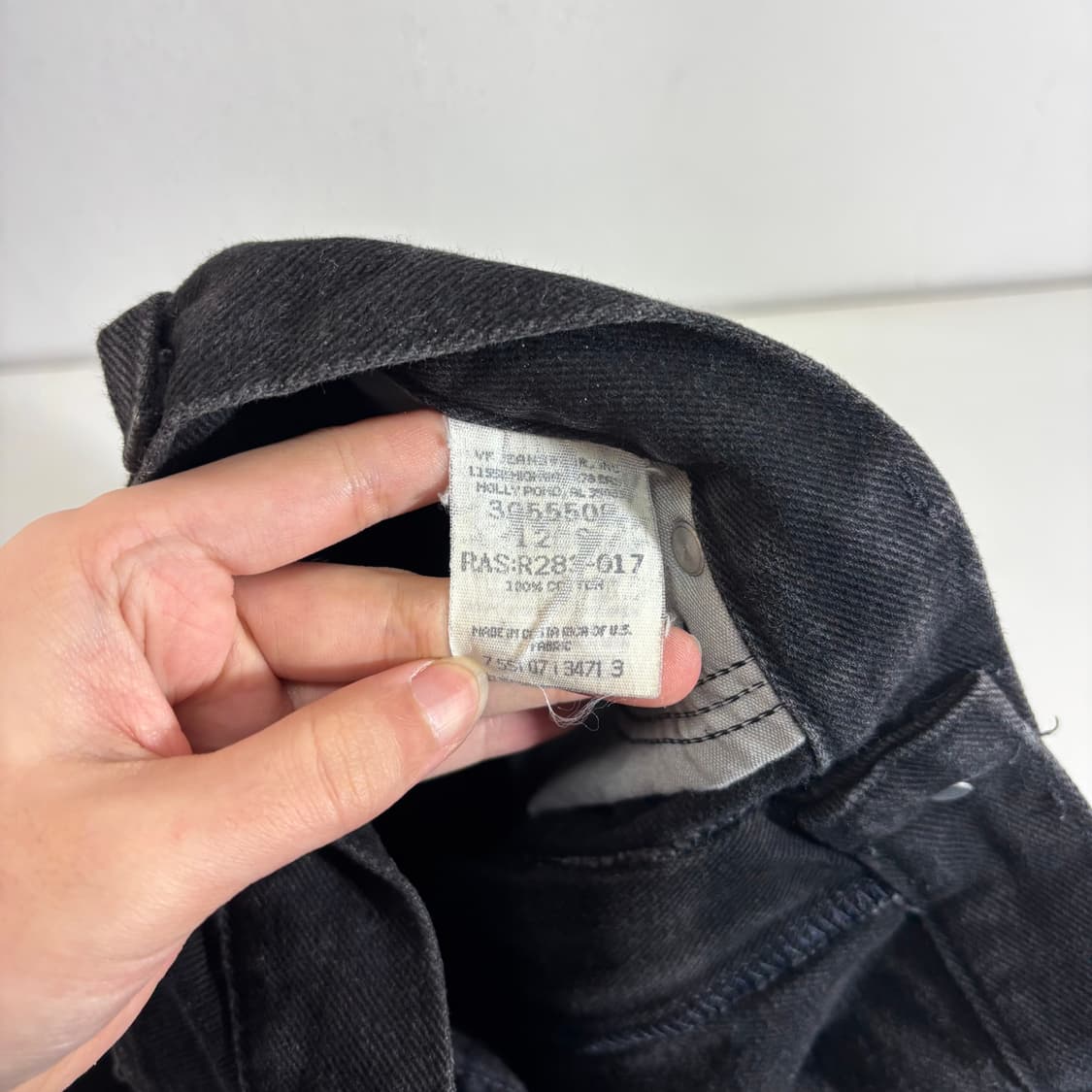 XL 올드 리 LEE 블랙 레귤러핏 블랙 데님팬츠 상품이미지4