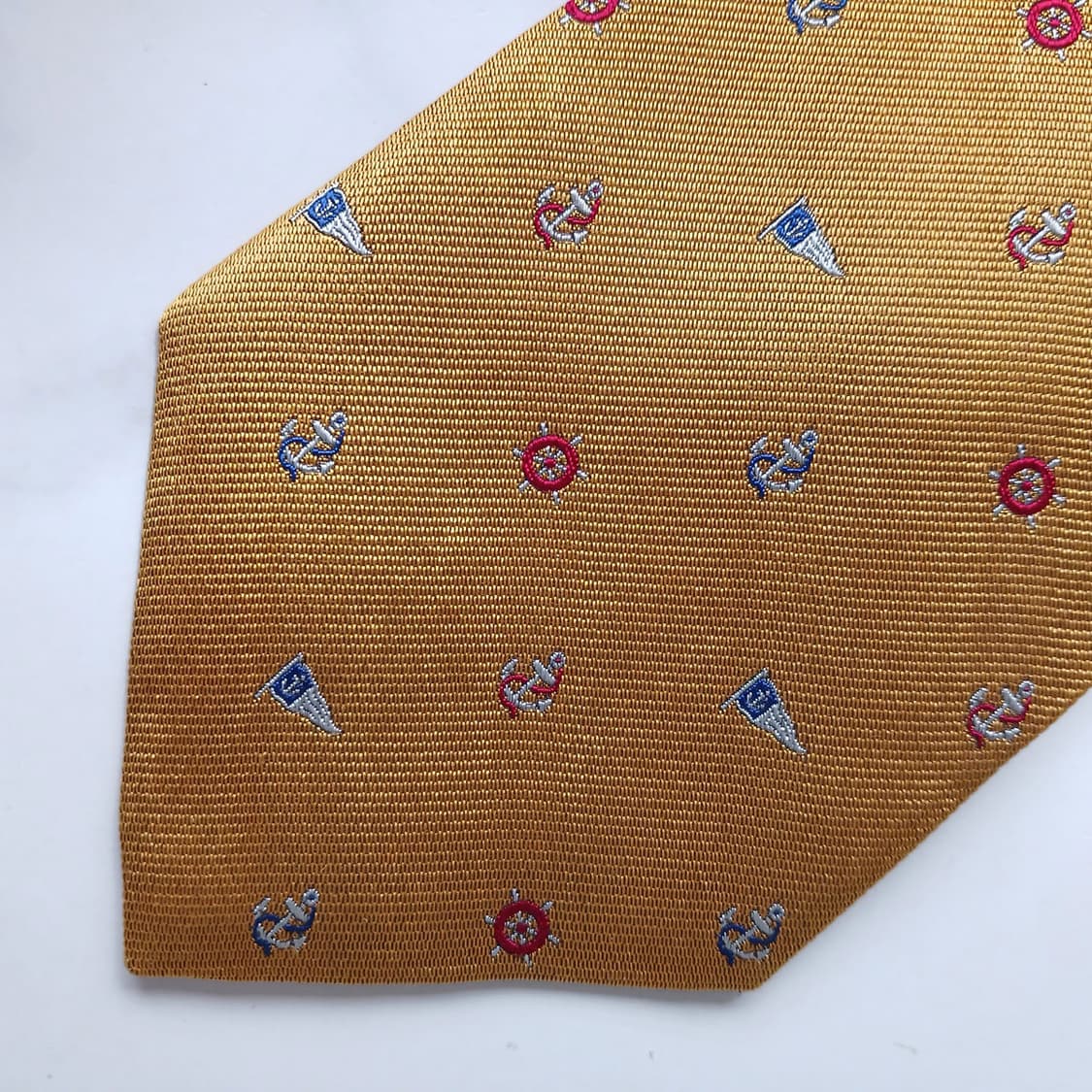 폴로 랄프로렌 옐로우 마린 패턴 넥타이 9.5cm A+~A등급 E936 상품이미지6