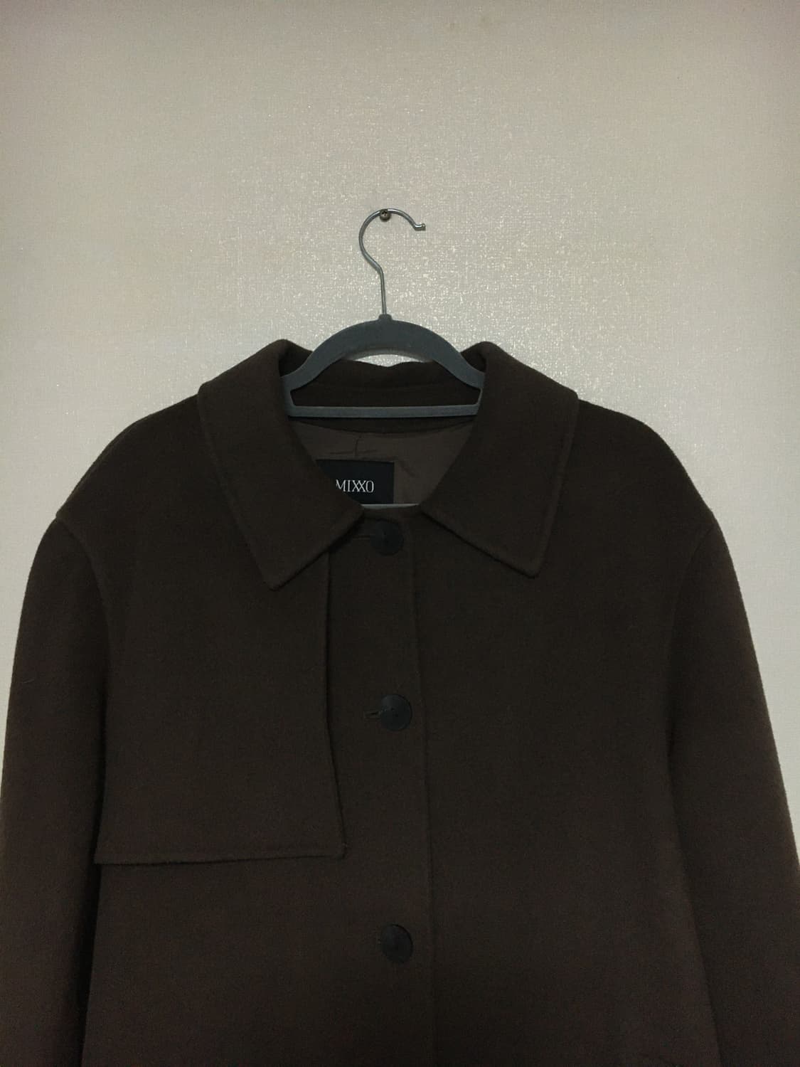 미쏘 핸드메이드 울 코트 브라운 상품이미지4