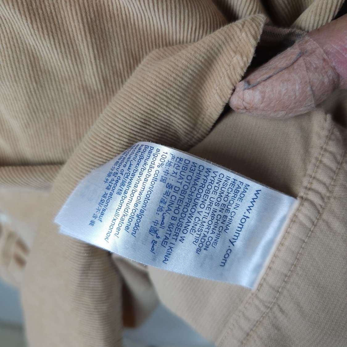 타미힐피거 코듀로이 긴팔남방 남자95사이즈  상품이미지5