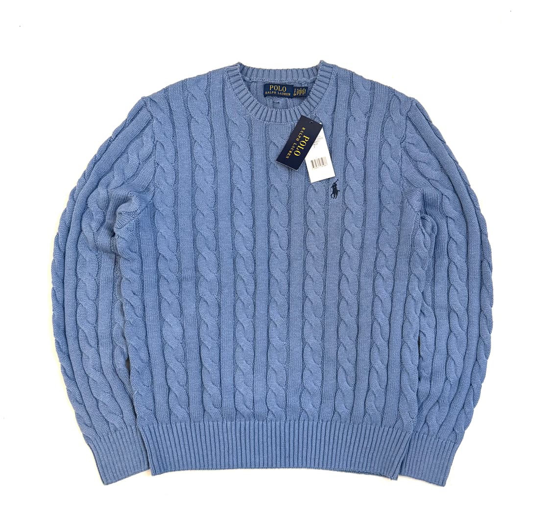 폴로 랄프로렌 신형 꽈배기 케이블 니트 스카이블루 상품이미지1