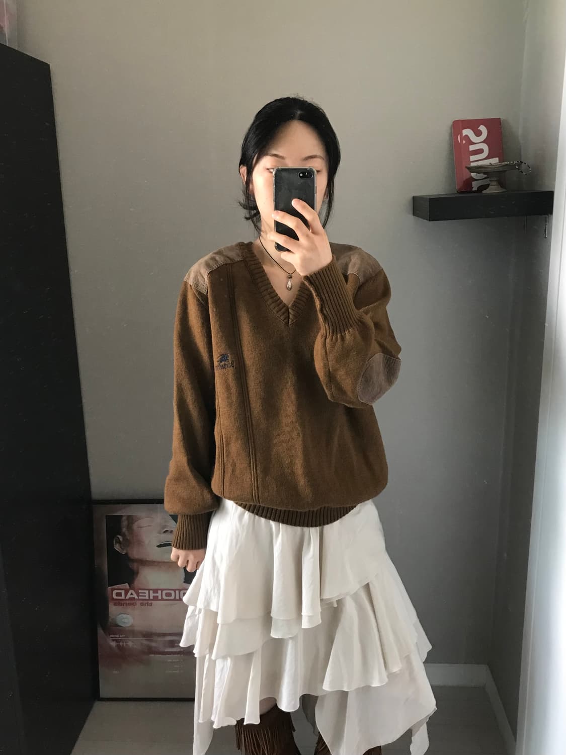 버버리 90년대 올드스쿨 코만도 니트 카멜 상품이미지3