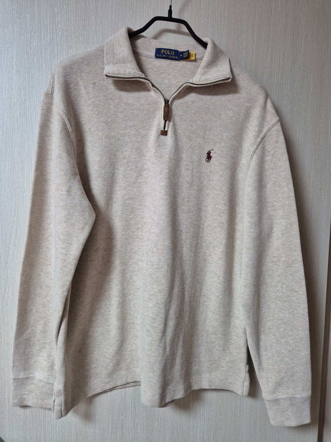 (정품) 폴로 랄프로렌  신형 큐알 반집업 니트 하이넥 코튼니트 M  상품이미지3