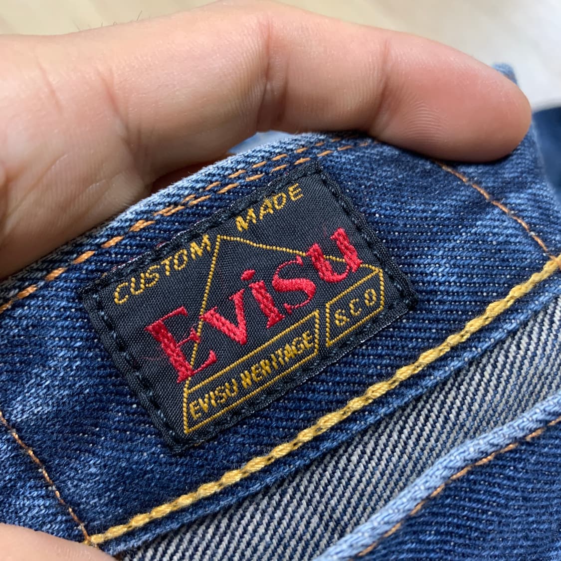 34)Evisu 에비수재팬 No.3 Lot.0001 블랙자수 셀비지 데님 상품이미지5