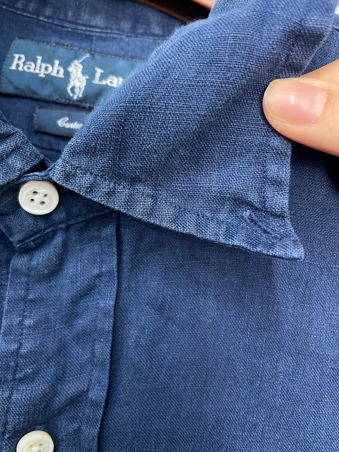 폴로 랄프로렌 네이비 린넨 셔츠 H2469 상품이미지6