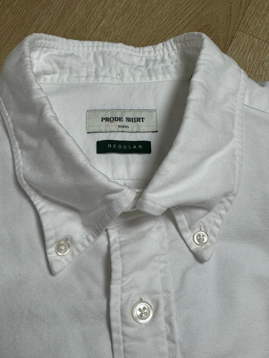 프로드셔츠 레귤러 옥스포드 셔츠 화이트 L 상품이미지3