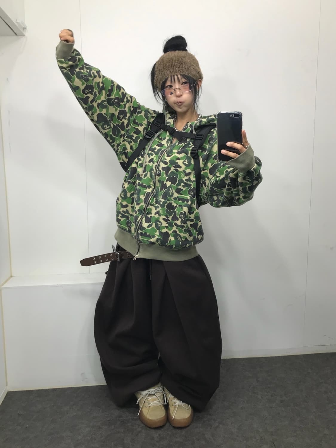 Bape Camouflage Two-Way Hood Zip-Up 상품이미지5