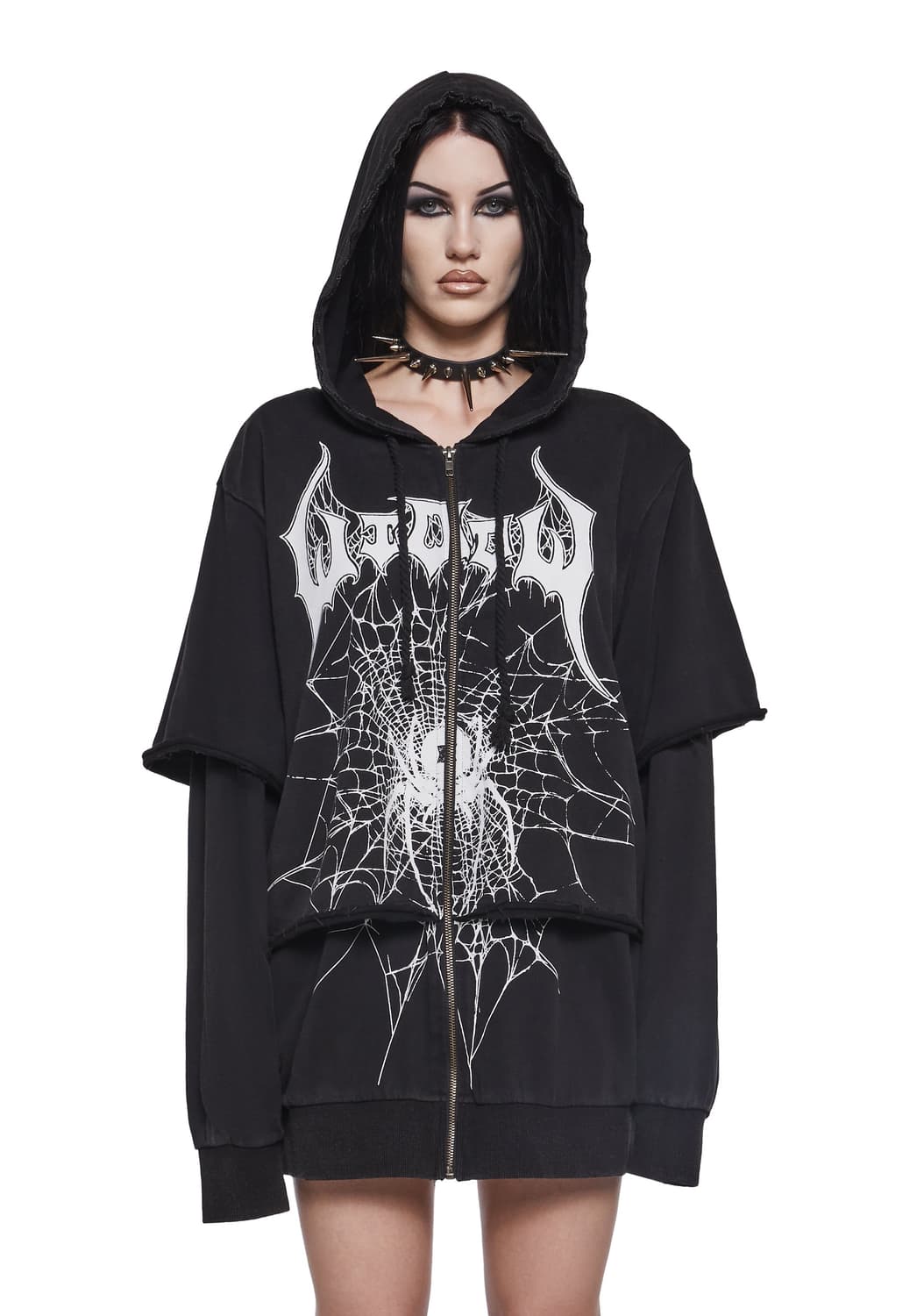 [예약상품]Dollskill Widow  펑크 고딕 집업후디 (S) 상품이미지1
