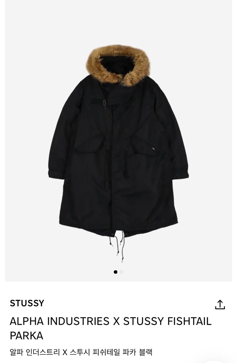 스투시X알파인더스트리 피쉬테일 파카 상품이미지1
