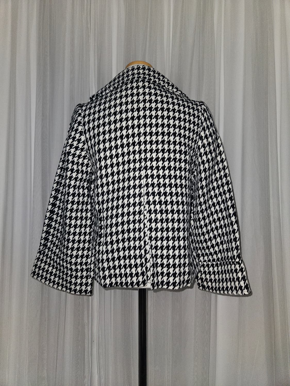 espritmur 빈티지 히메 하운드체크 패턴 숏코트 상품이미지3