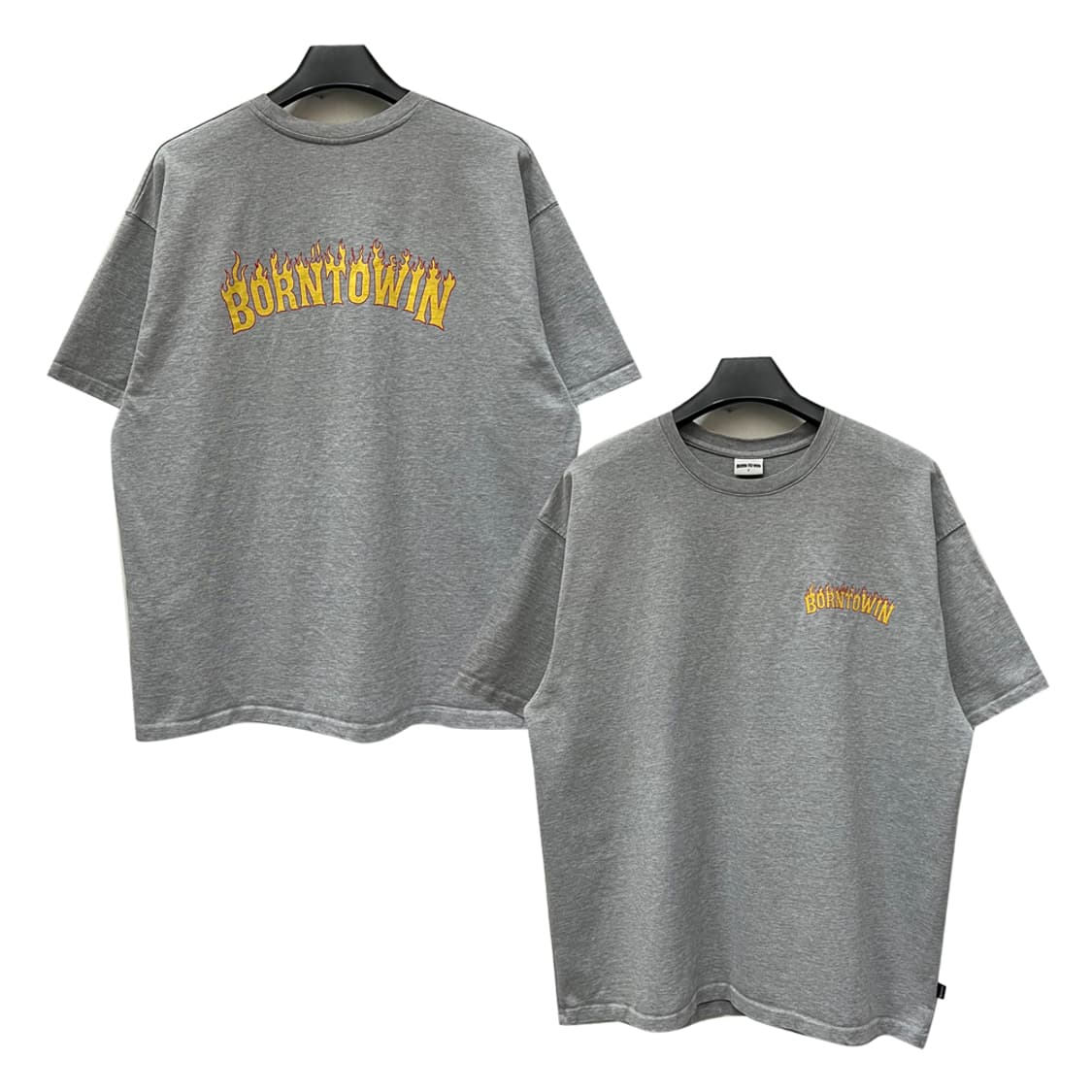 본투윈 플레임 백로고 반팔티 XL~2XL 상품이미지1