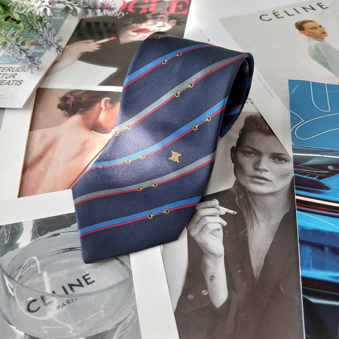 셀린느 실크 스트라이프 트리오페 넥타이 8.4cm A~B등급 A19492 상품이미지2