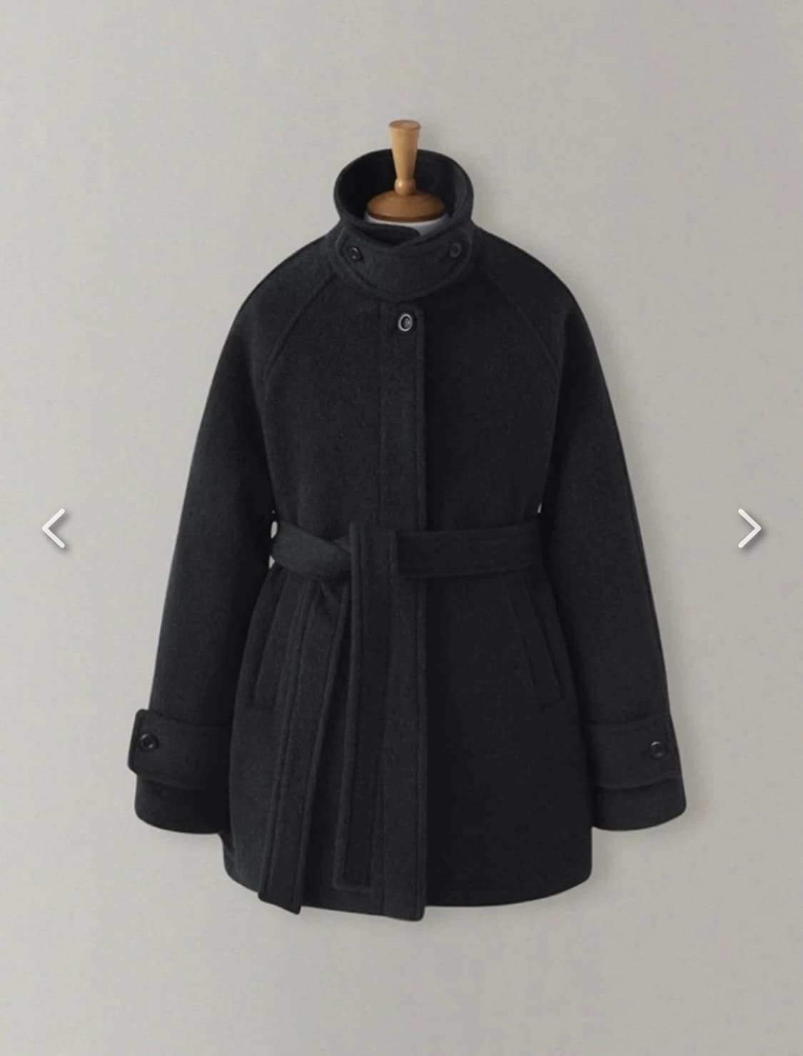 오로 울 하프코트 다크그레이, 하이넥코트 상품이미지1