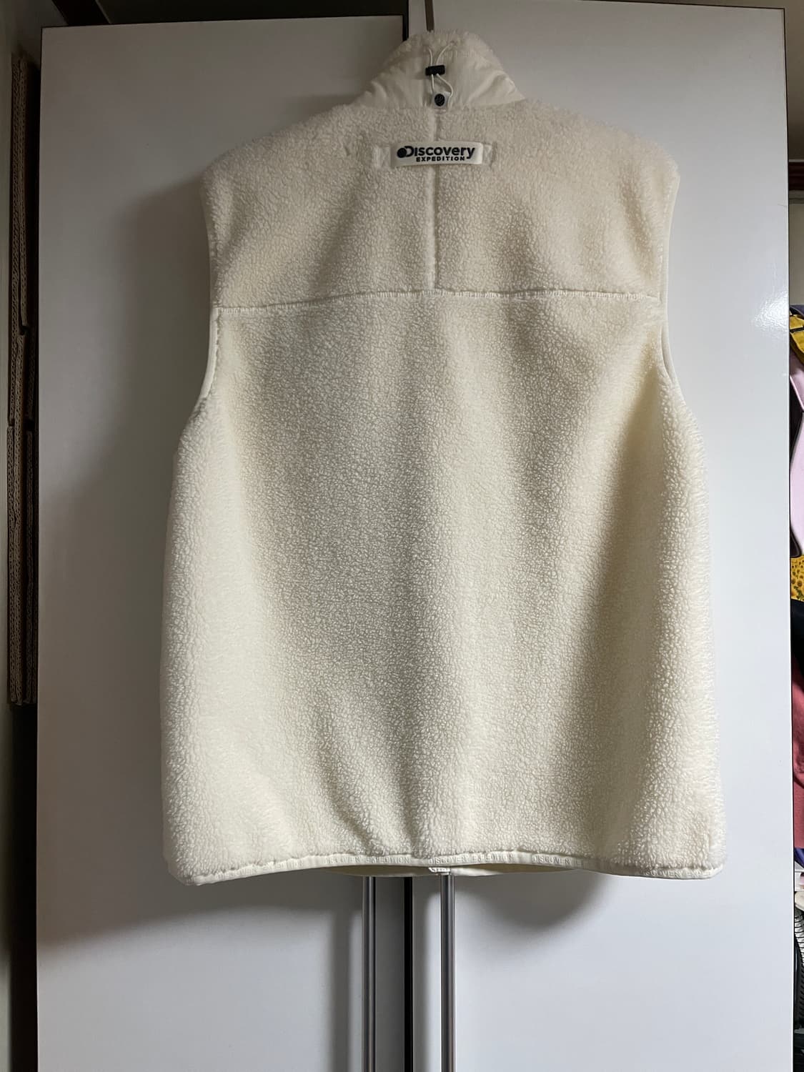 디스커버리 플리스 조끼 크림색 상품이미지2