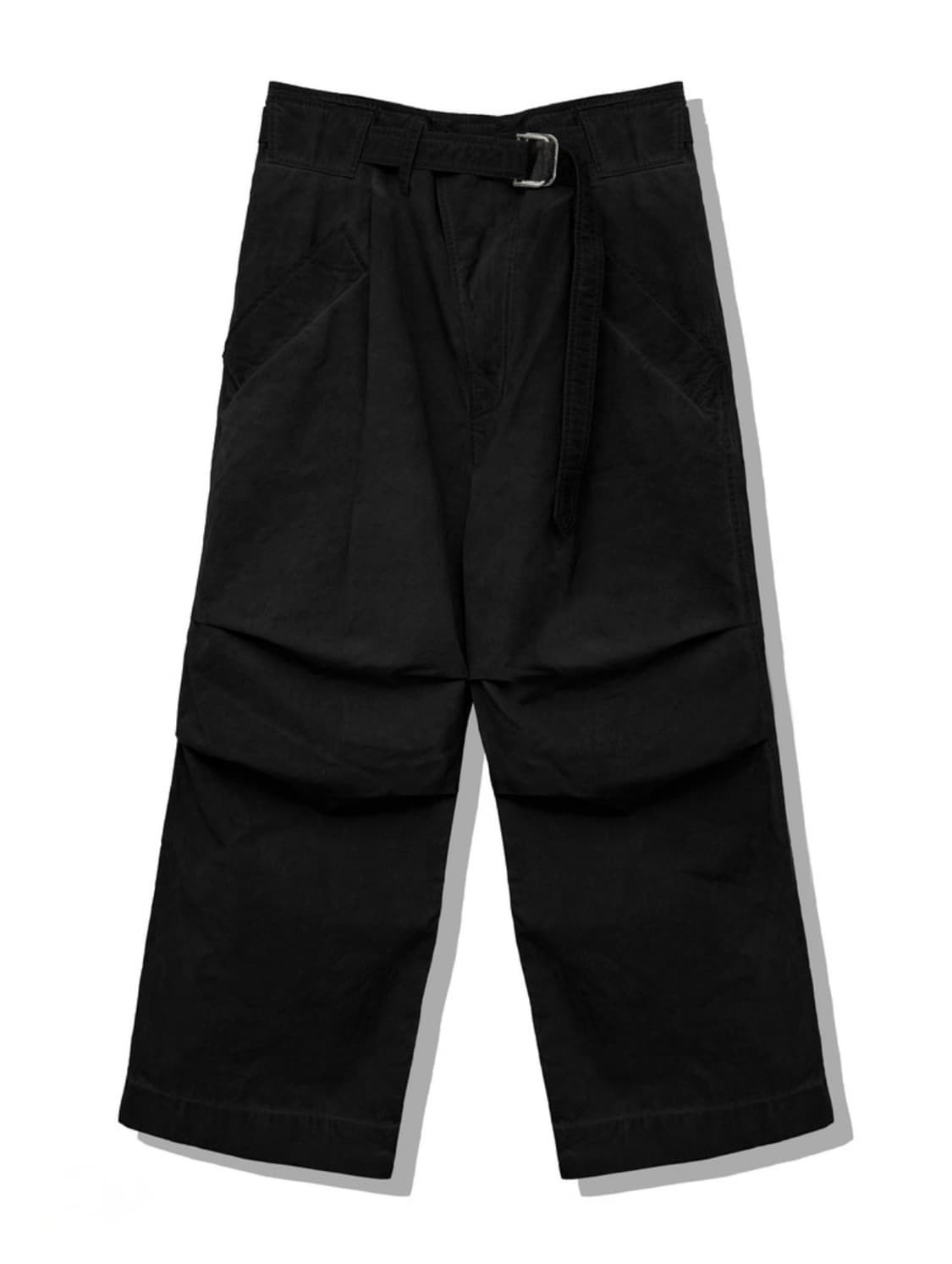 (46) san263-1 Taped Belt Trousers Black 상품이미지1