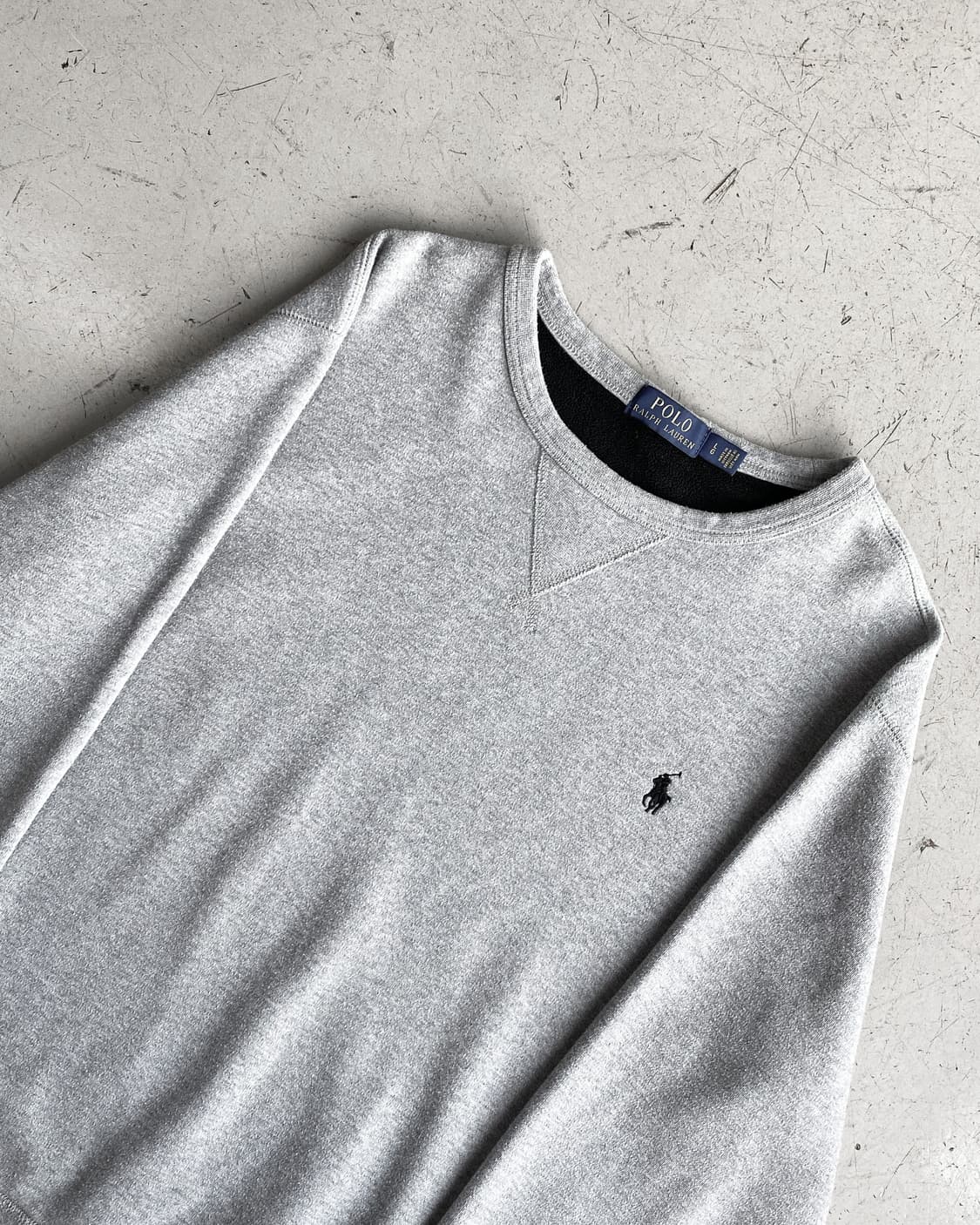 폴로 랄프로렌 헤더 그레이 플리스 크루넥 스웻셔츠 상품이미지3