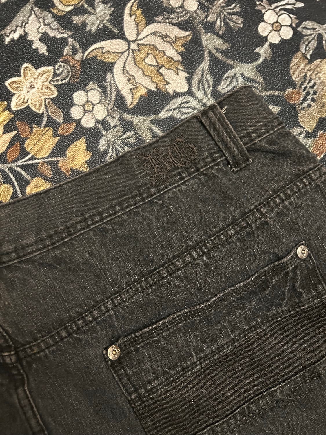 블랙데님 자수 힙팬 상품이미지5