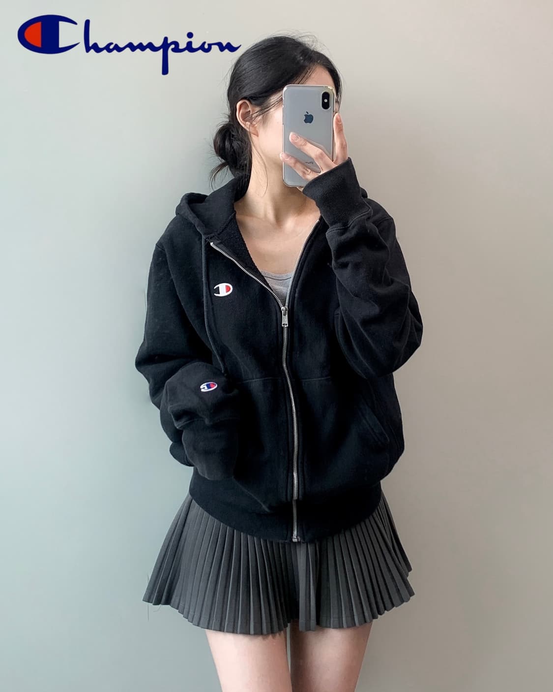 챔피온 리버스위브 후드집업 상품이미지2