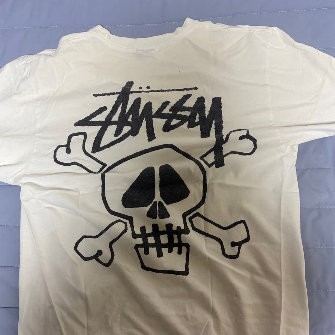 스투시 스컬 & 본즈 피그먼트 다이드 티셔츠 내츄럴 상품이미지5