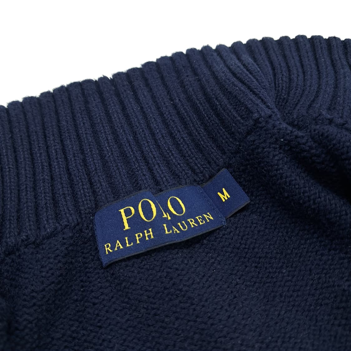 CN739 M 폴로 랄프로렌 네이비 하프집업 니트 스웨터 상품이미지4