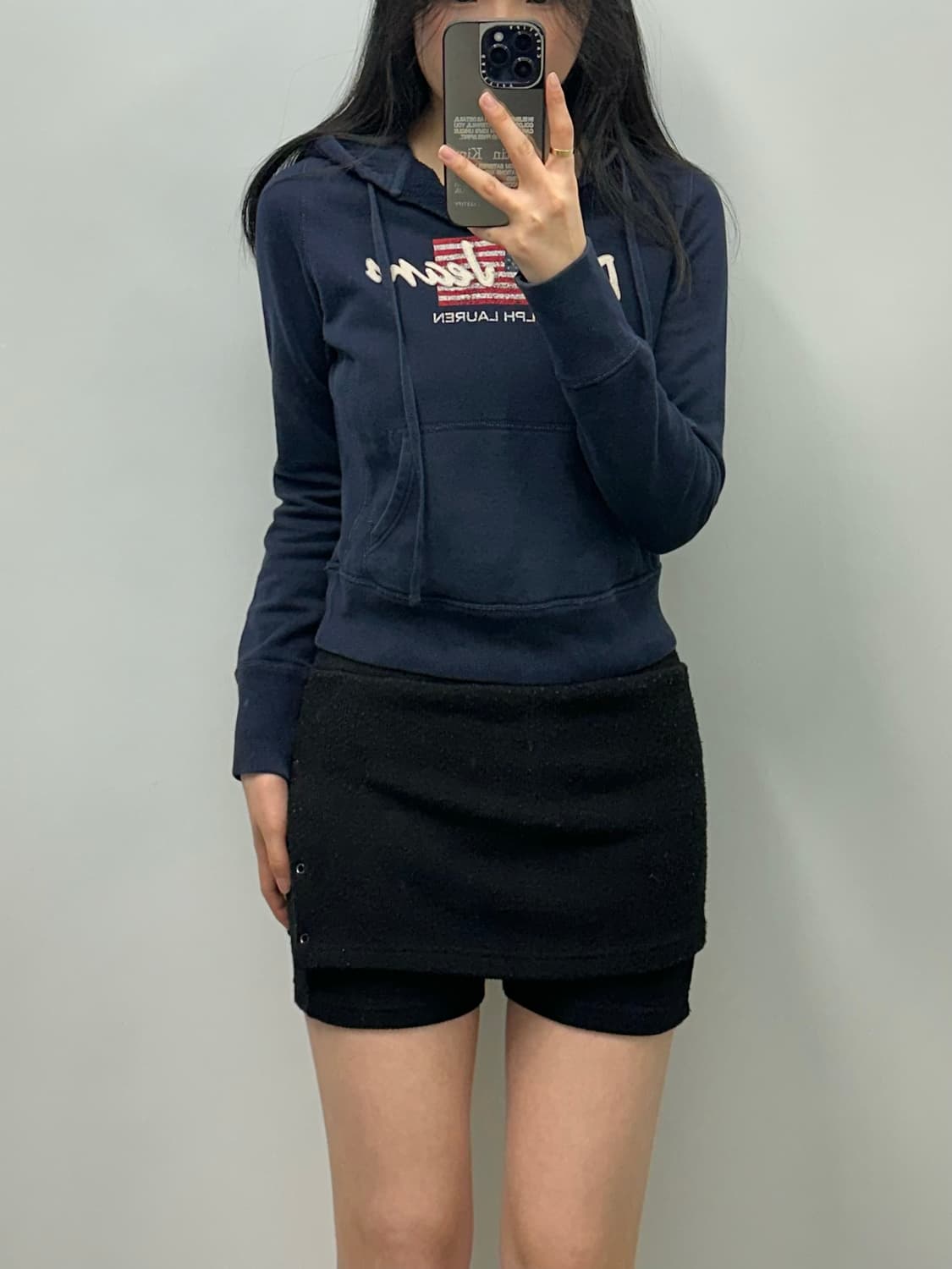 폴로 진스 성조기 네이비 후드티 상품이미지1