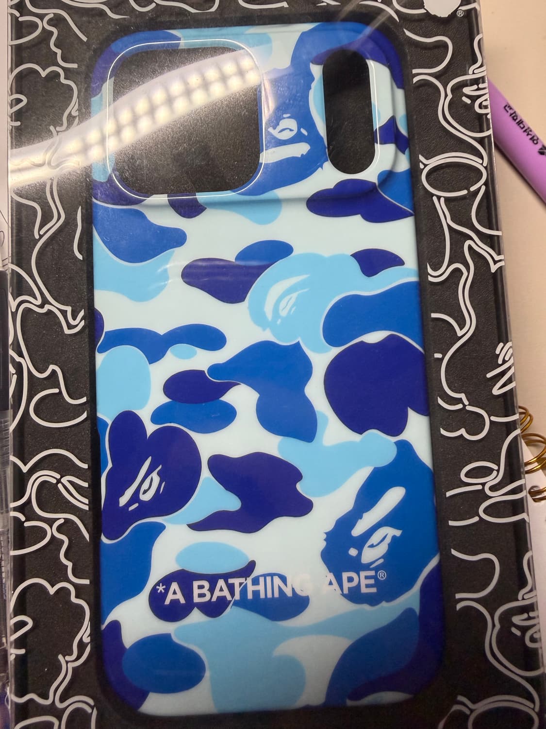 베이프 ABC 카모 아이폰 17 프로 맥스 케이스 블루 상품이미지1