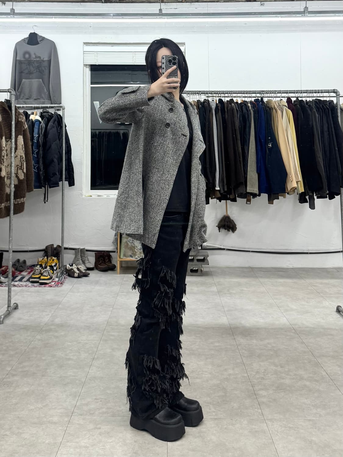 콤 사 이즘 투 버튼 울 코트 상품이미지7