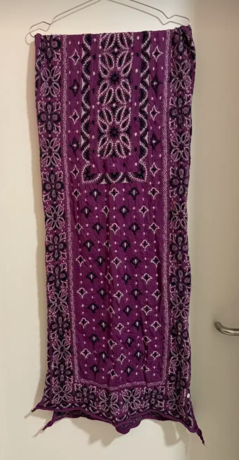 캐피탈 융축 울 반다나 머플러 퍼플 미착용 새제품 상품이미지3