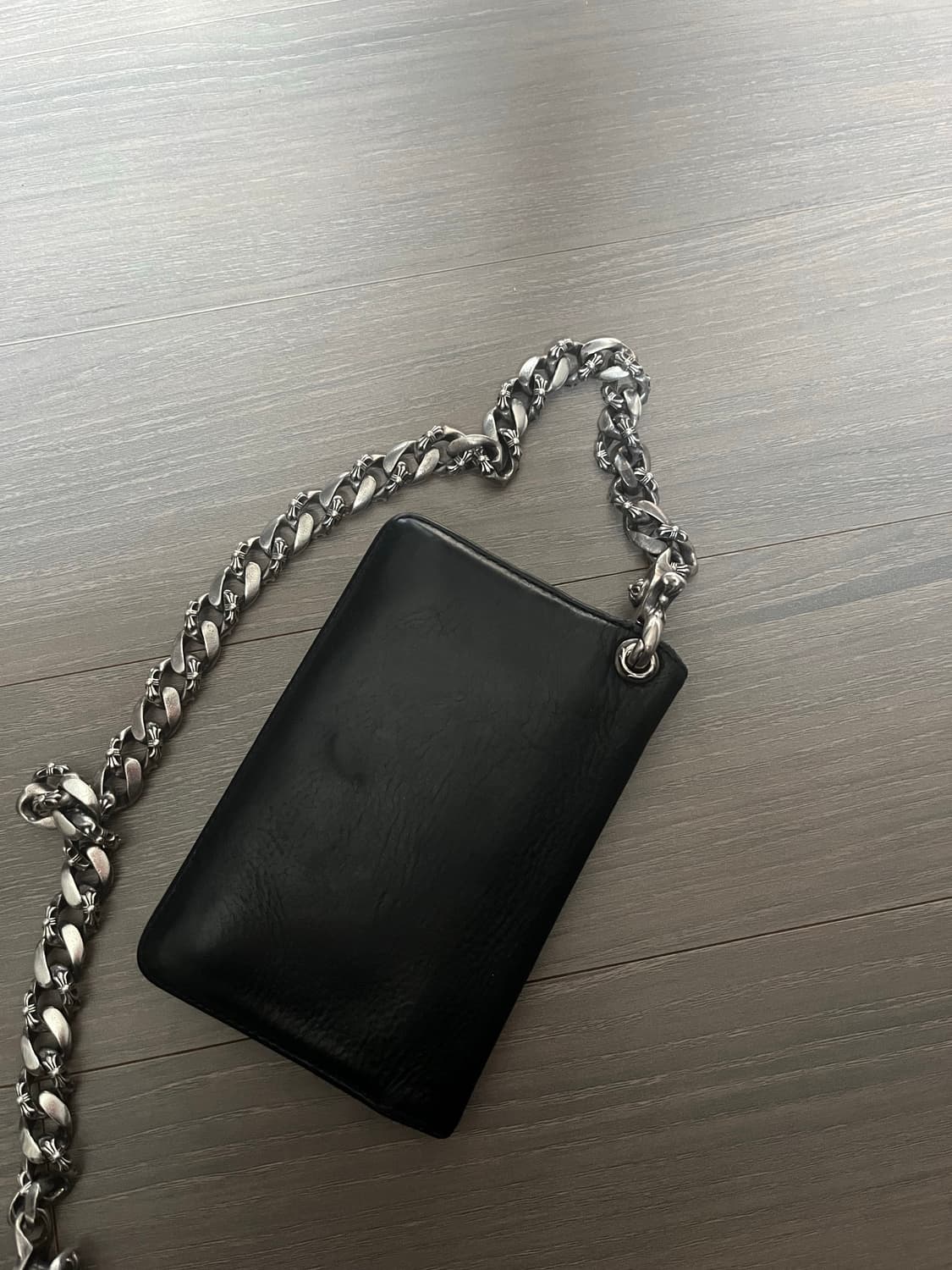 크롬하츠 투버튼 레더 가죽지갑 블랙  상품이미지2