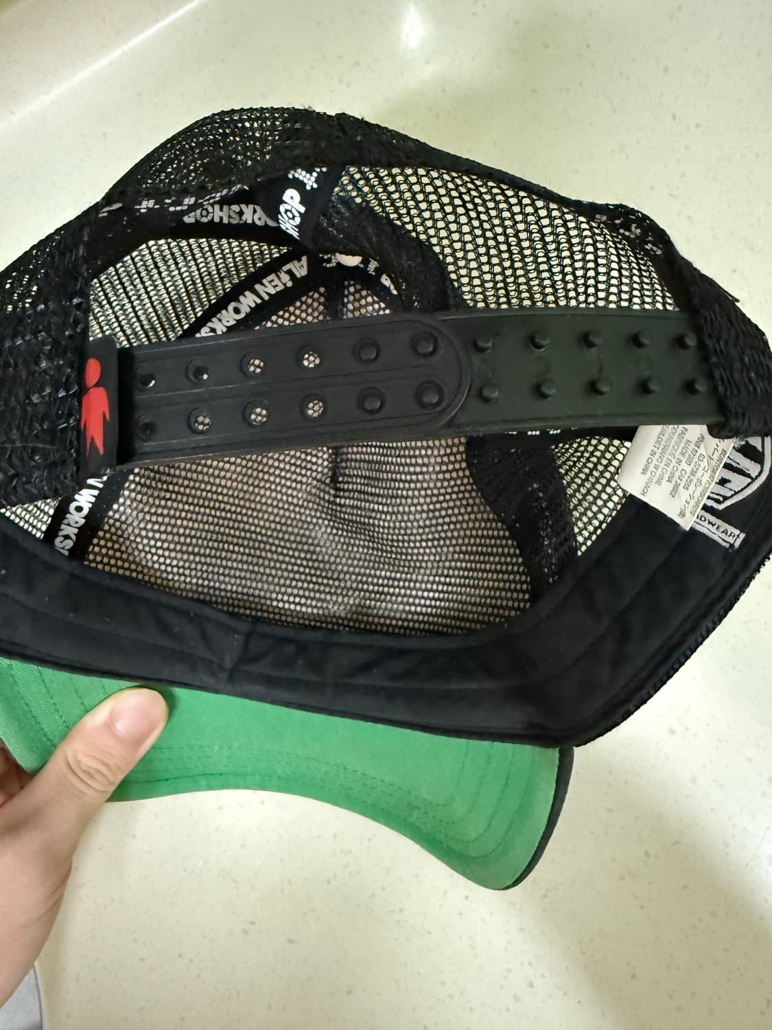 90년도 에일리언 워크샵 레드 에일리언 탭 캡 상품이미지5