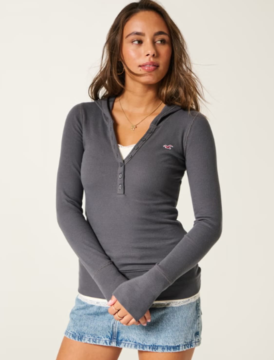 [XS] 홀리스터 후디드 롱슬리브 새상품 상품이미지2