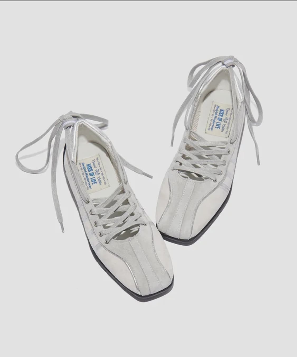 새상품)) 락피쉬웨더웨어 키스오브라이프 레이스업 스니커즈 실버 250 상품이미지3